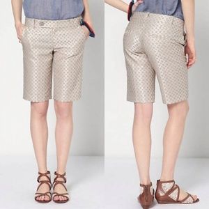 Anthropologie Cartonnier Bermuda Shorts Size 4 Neutral Casual Shimmer Modest